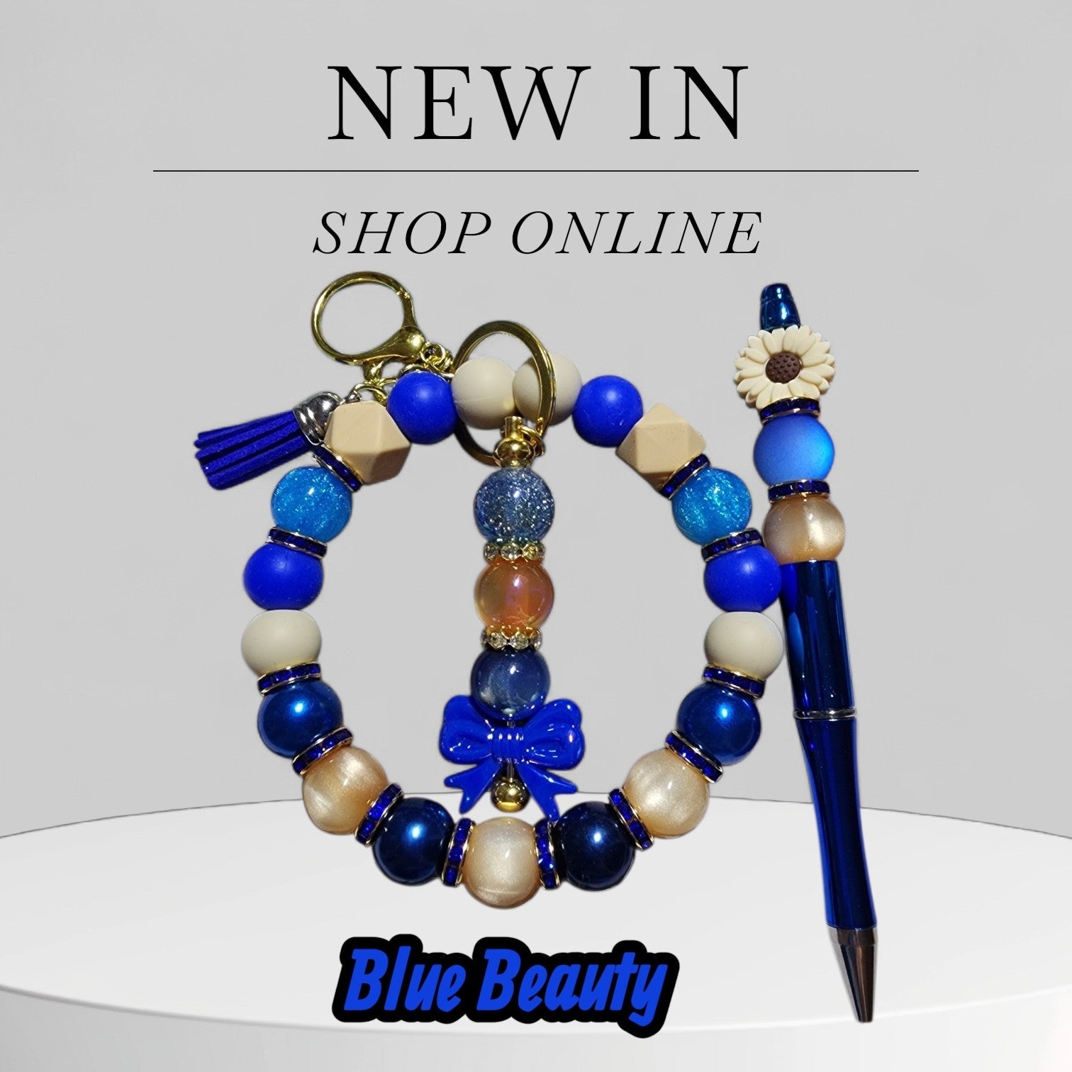 Elegant Blue and tan - Blessed Bead worx