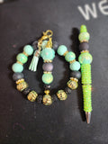 Mint Green, Gold, Black - Blessed Bead worx