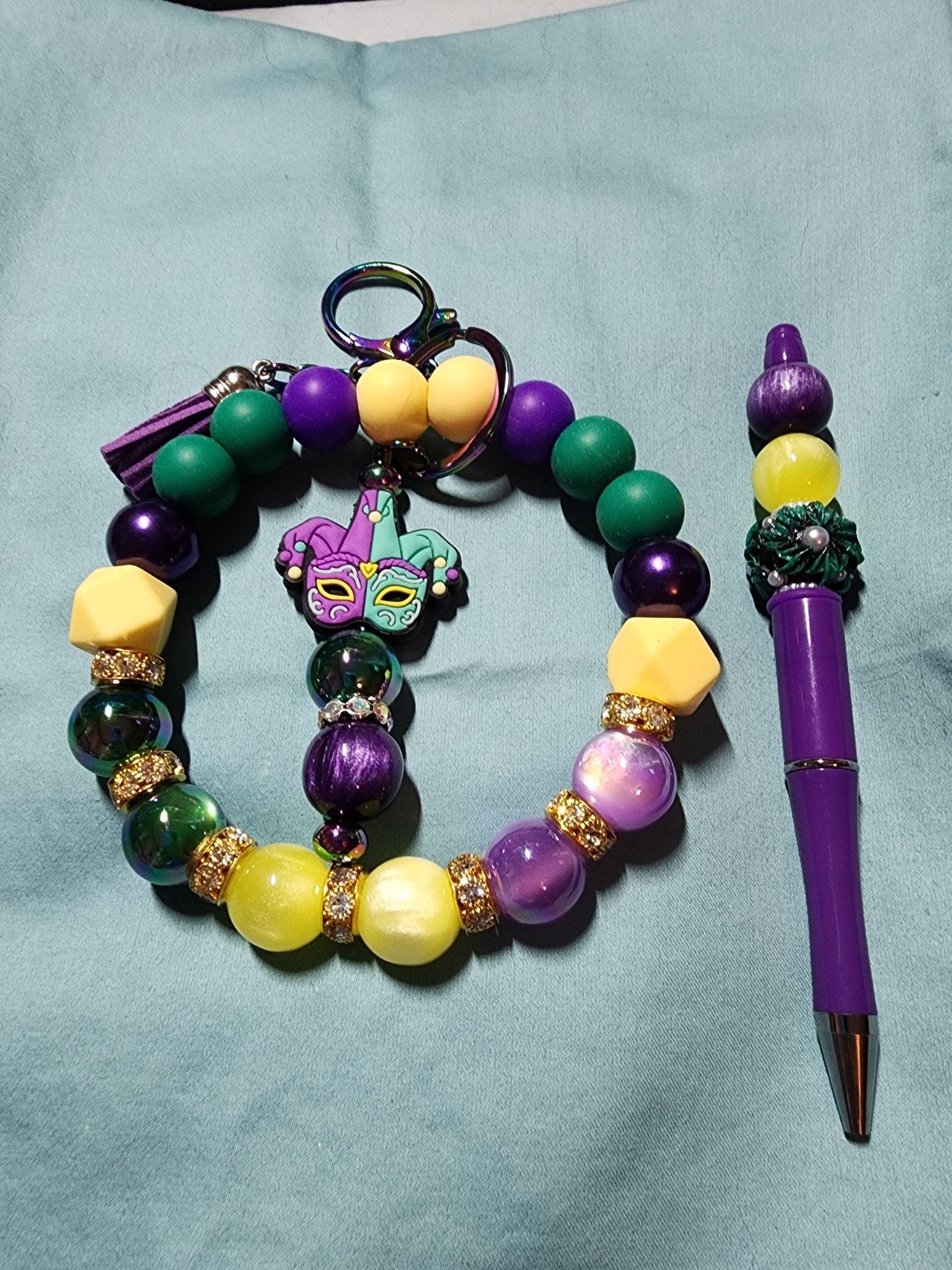 Purple, green, yellow - Blessed Bead worx