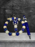 Extremely beautiful royal blue and cream