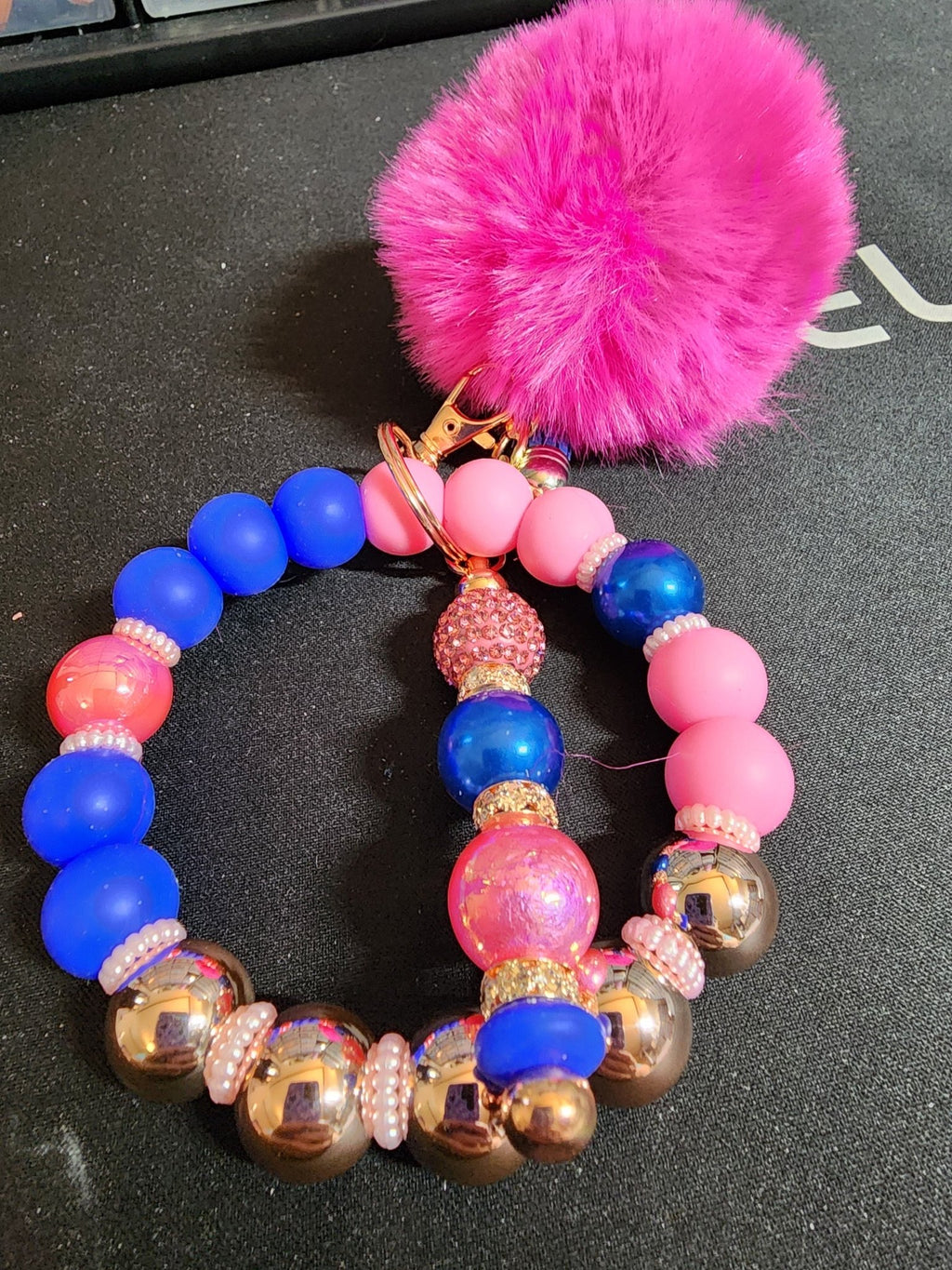 Royal Blue, pink, and gold - Blessed Bead worx